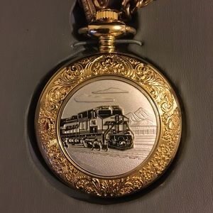 Lot of 2 Santa Fe BNSF Pocket Watch & Wristwatch